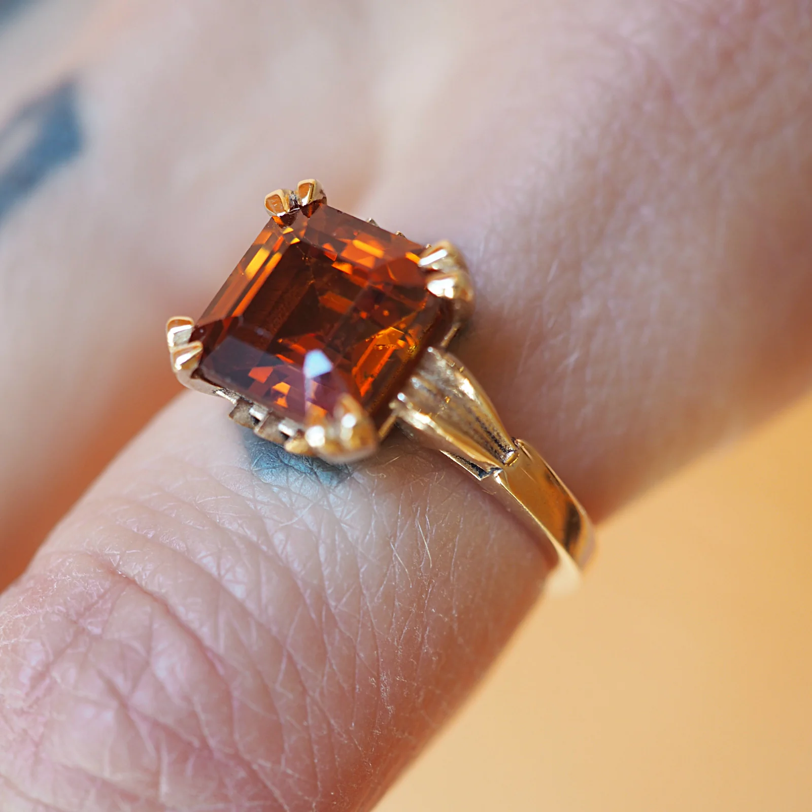 Burnt Orange Tourmaline Ring - Image 3