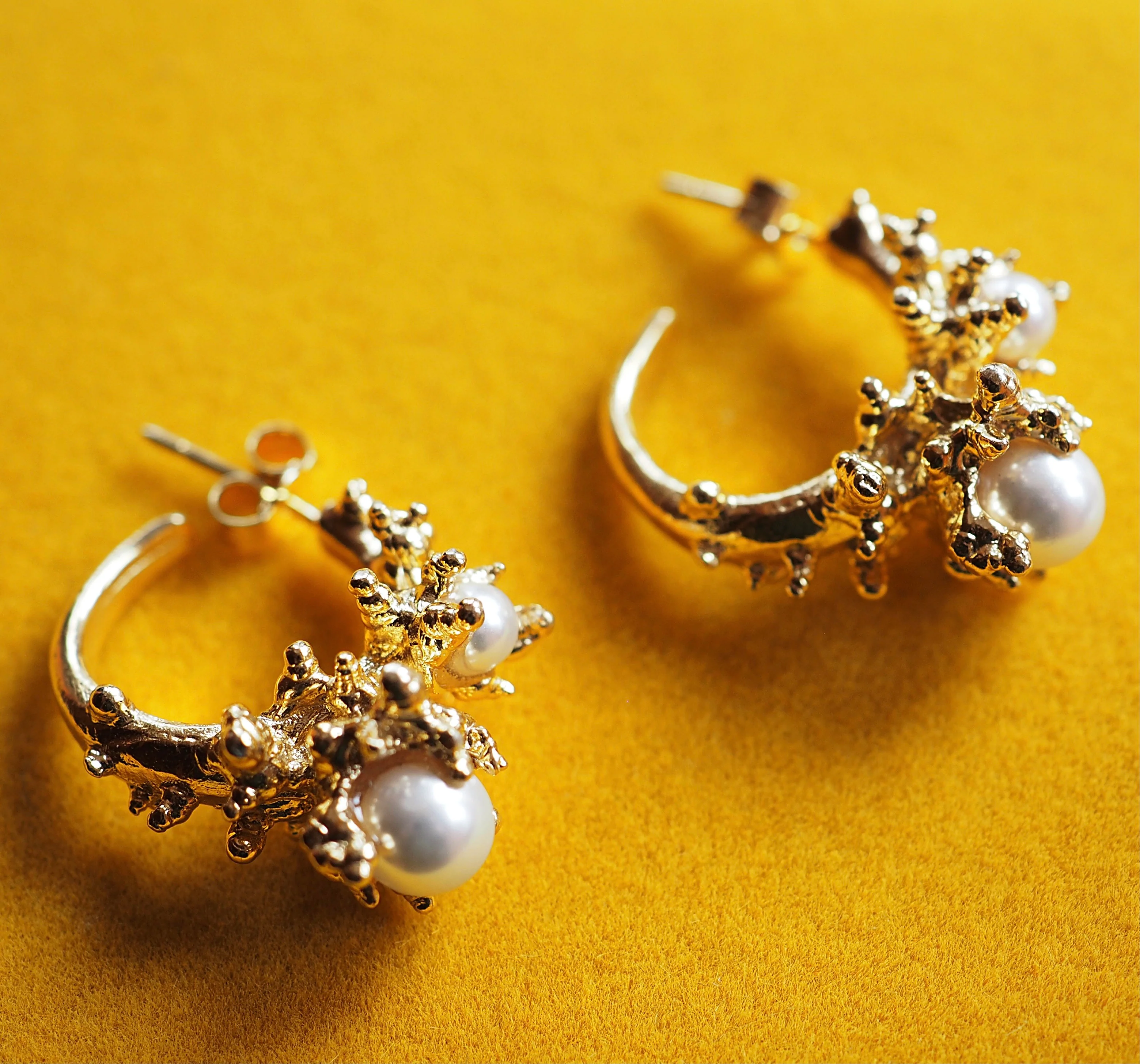 Cluster Pearl Hoops - Image 3