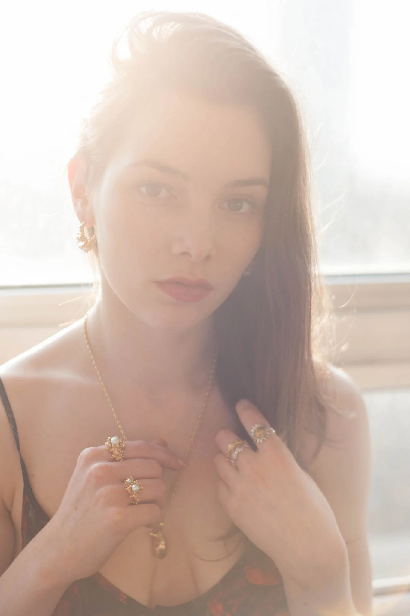 Cluster Pearl Hoops - Image 4