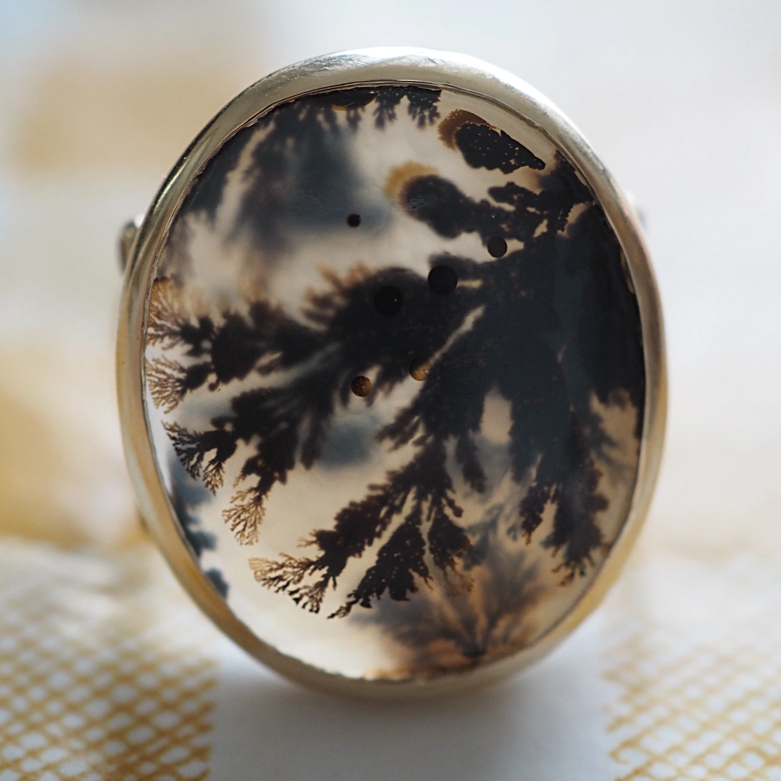 Walpole Bay Ring 5 Seaweed Agate - Image 6