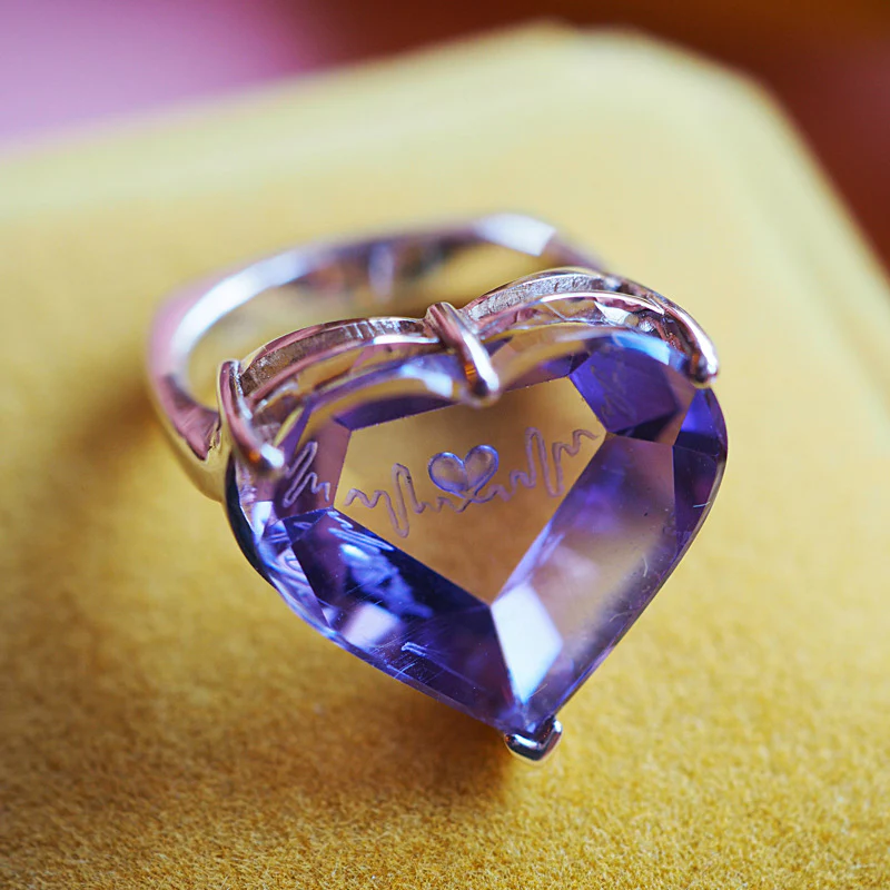 High Voltage Heart Amethyst Ring - Image 2