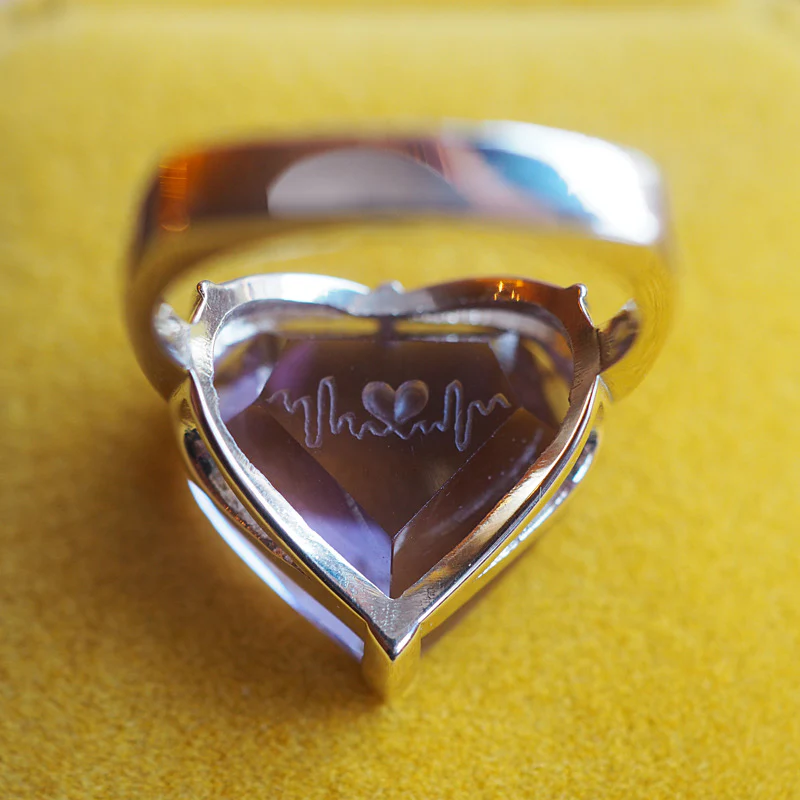 High Voltage Heart Amethyst Ring - Image 3