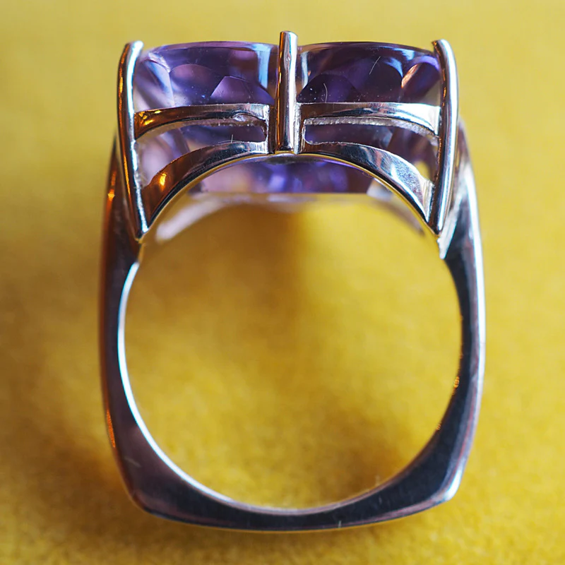 High Voltage Heart Amethyst Ring - Image 6