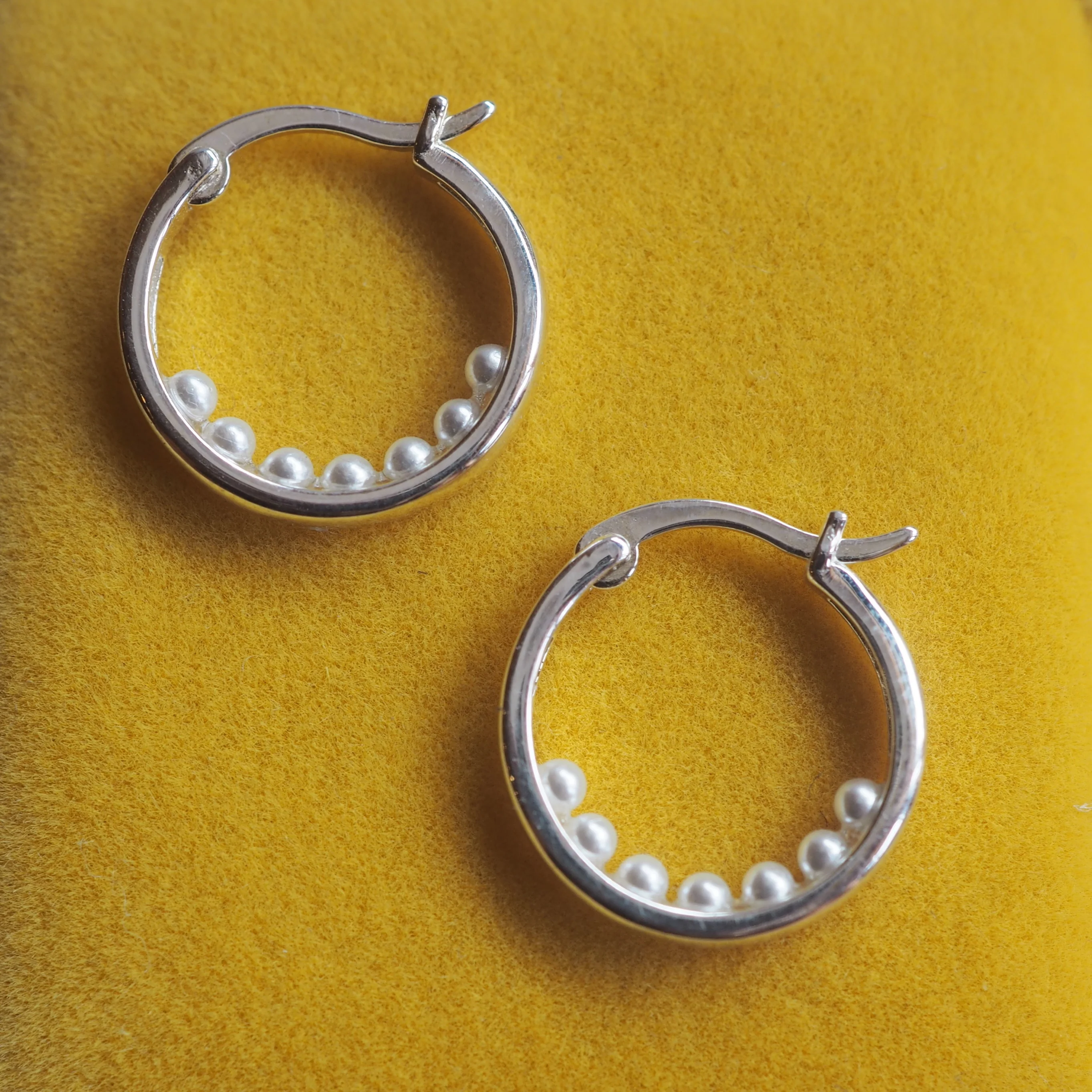 Oyster Pearl Hoops - Image 2