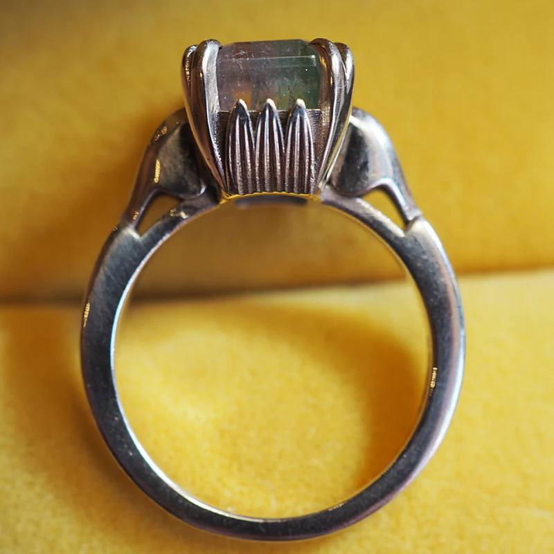 Pastel Tourmaline Art Deco Ring - Image 3