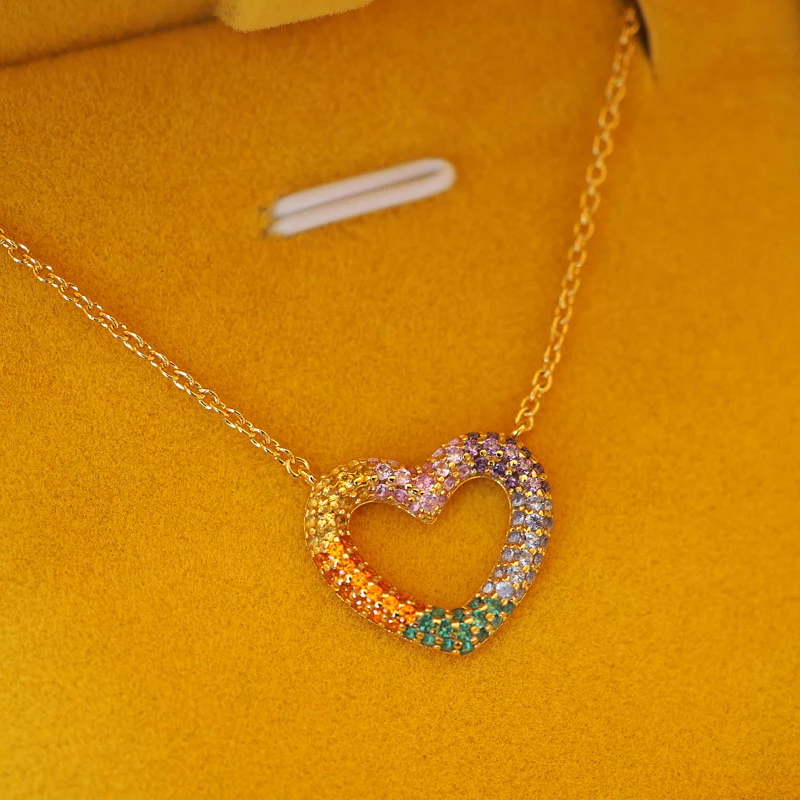 Margate Pride Rainbow Heart Necklace