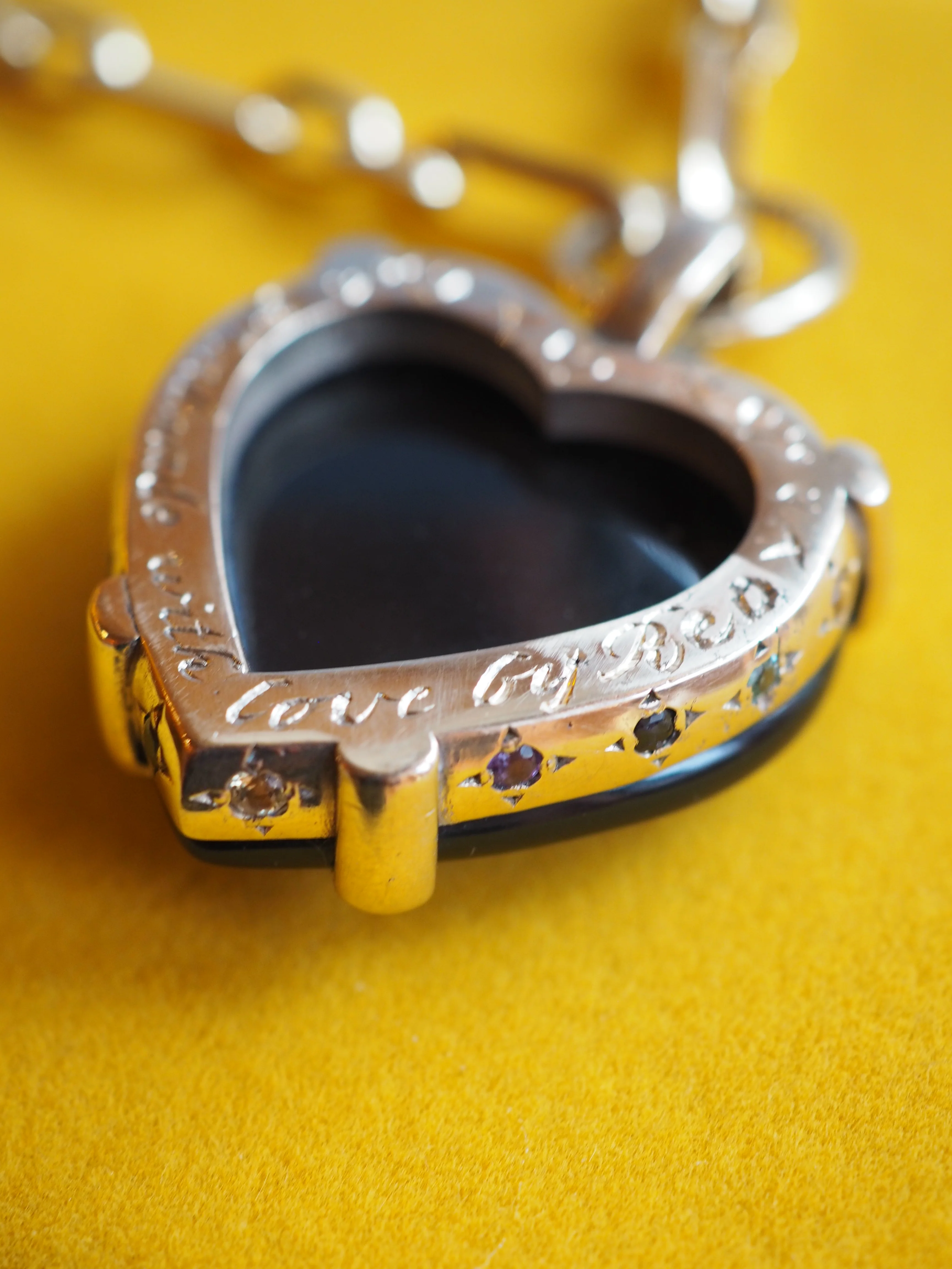 Rainbow Obsidian Heart Necklace - Image 4