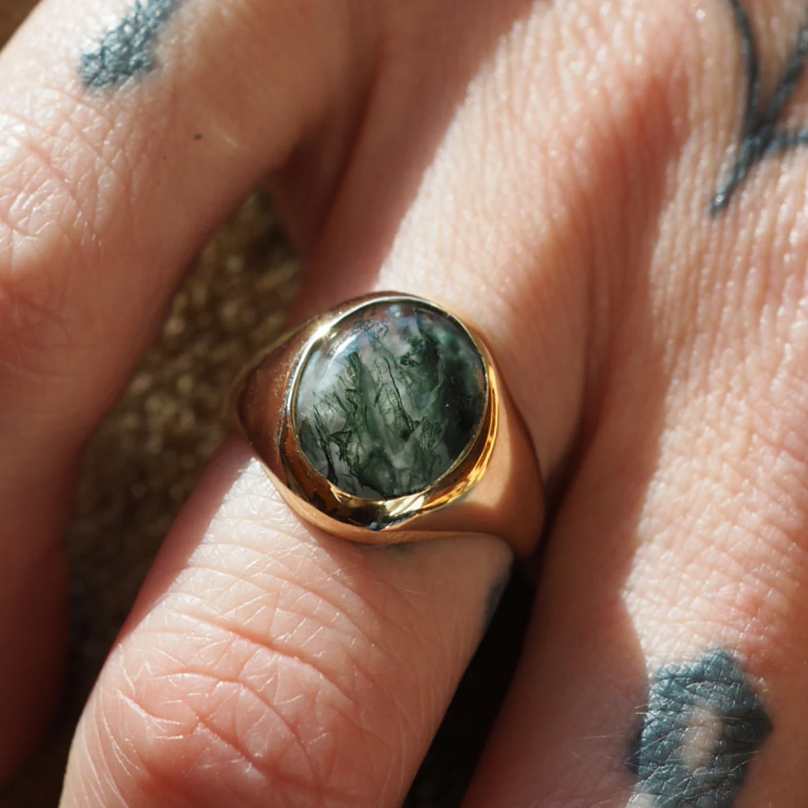 Seaweed Agate Signet - Image 2