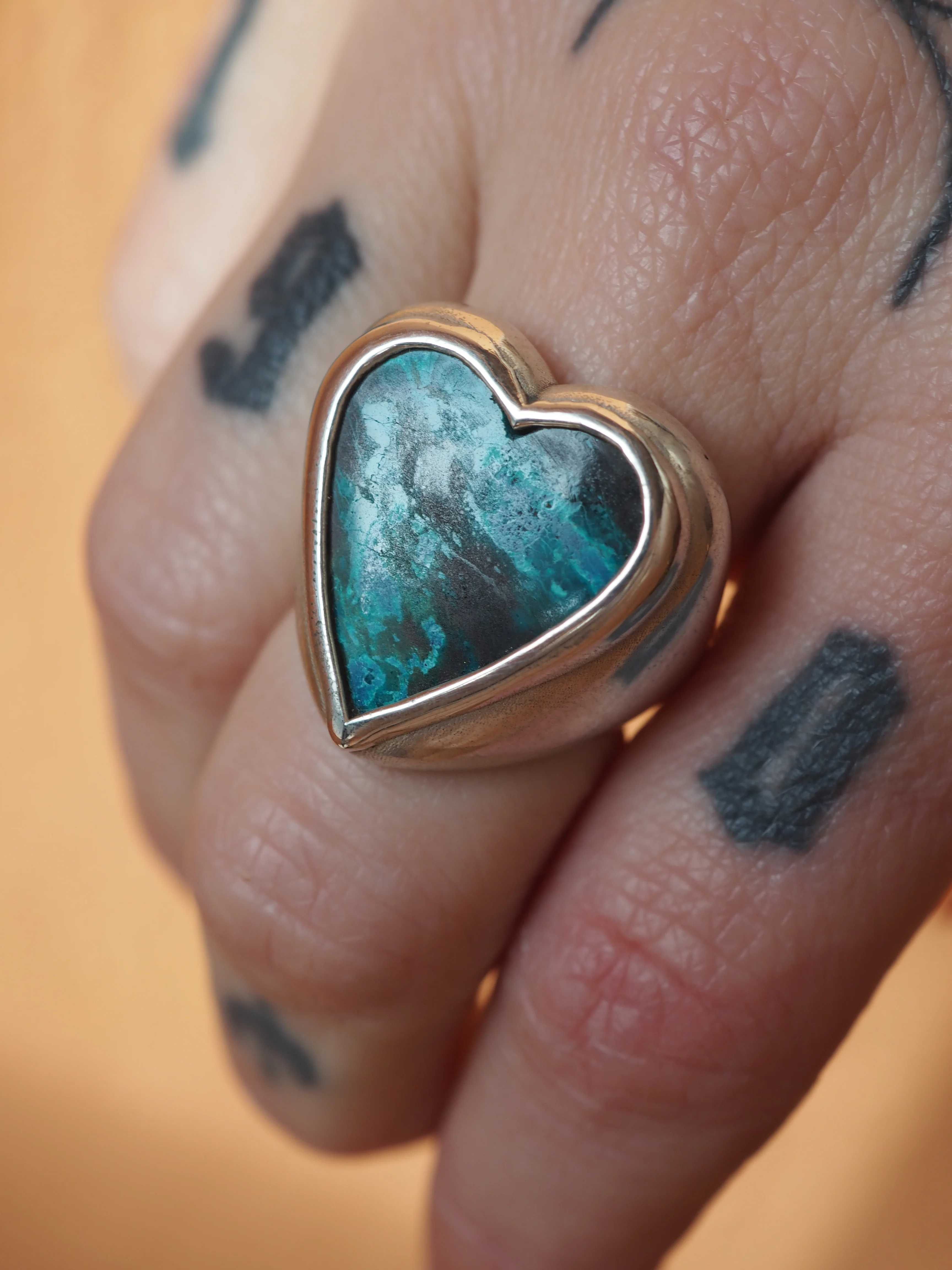 Shattuckite Heart Ring - Image 2