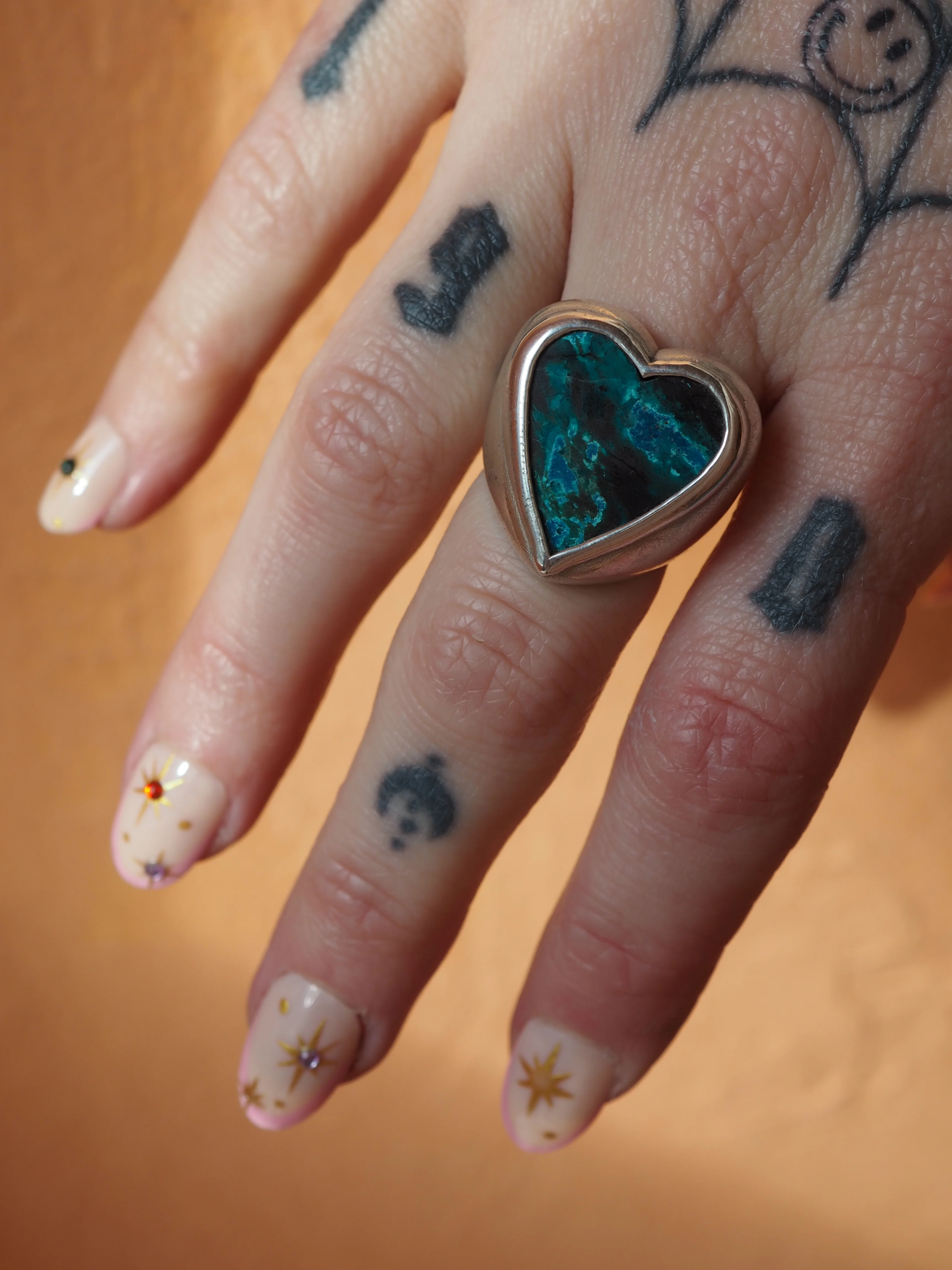 Shattuckite Heart Ring - Image 3