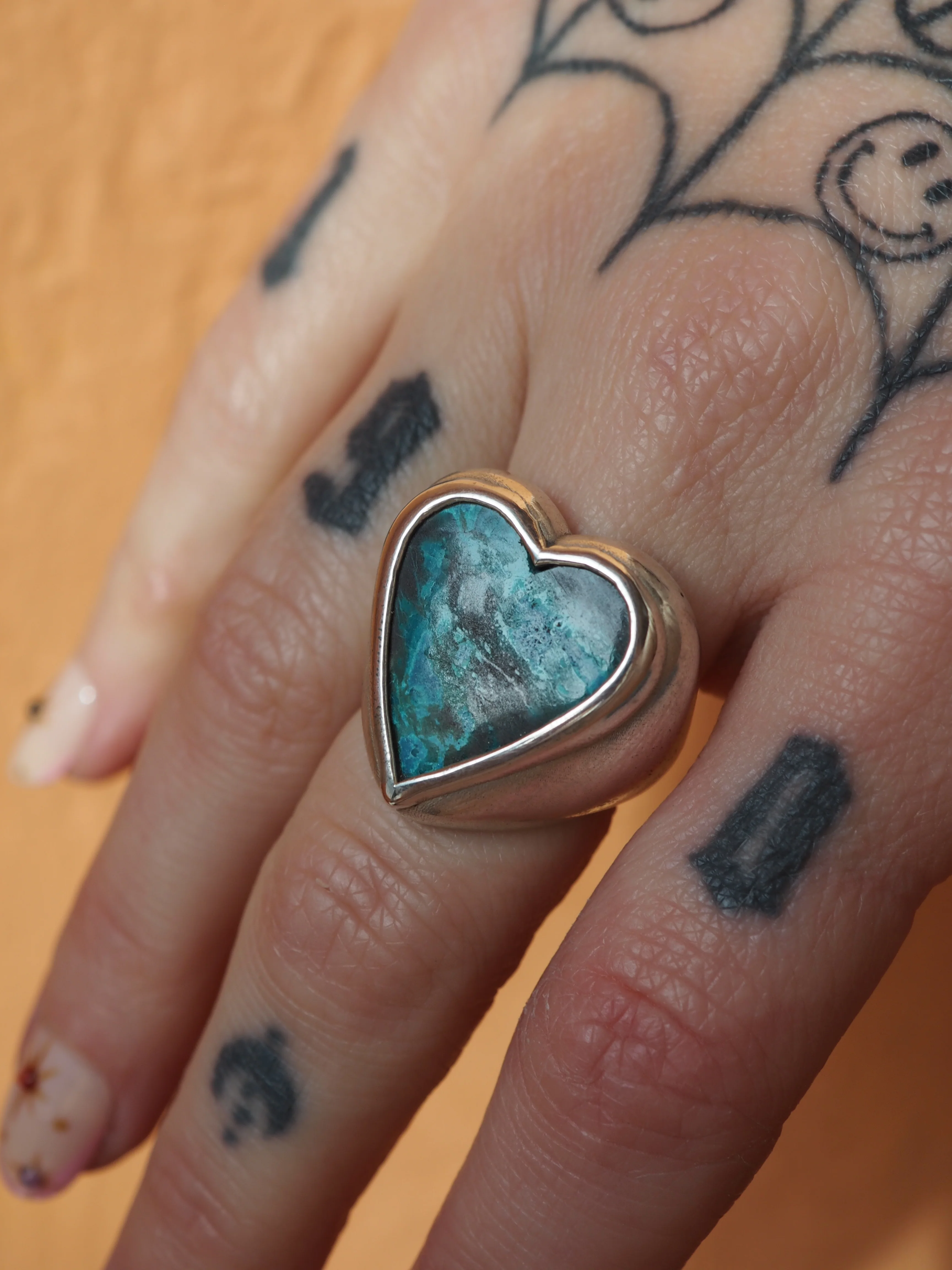 Shattuckite Heart Ring - Image 4