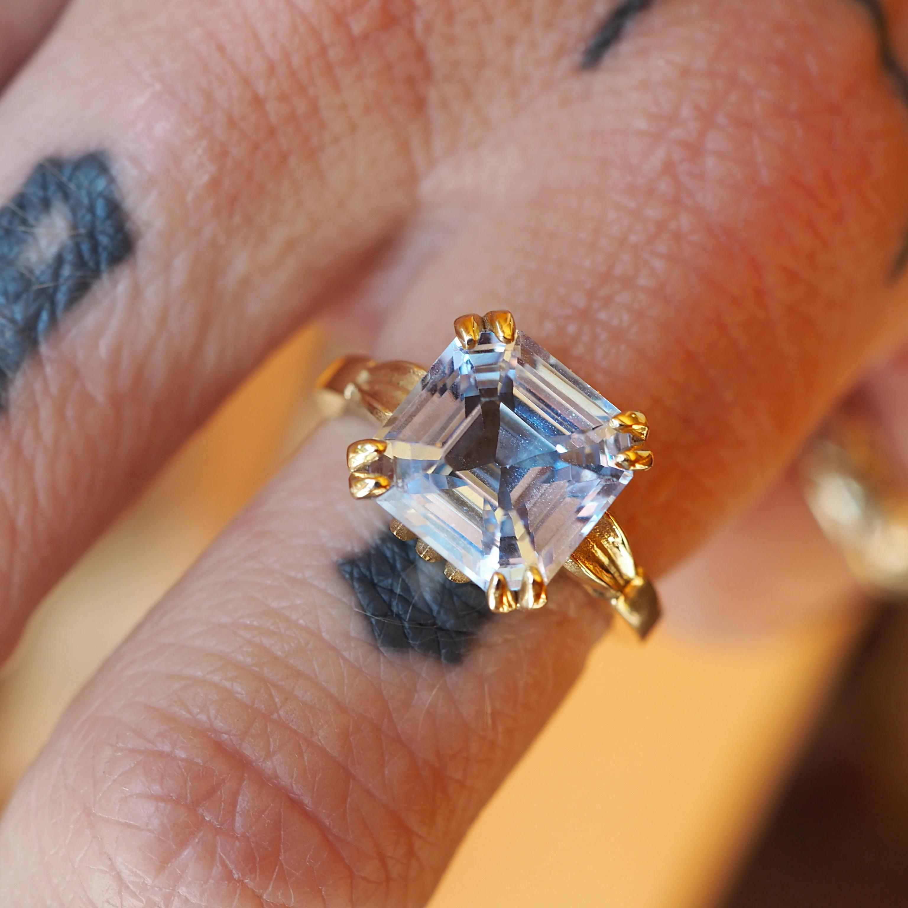 Sky Blue Brazillian Aquamarine Ring - Image 3