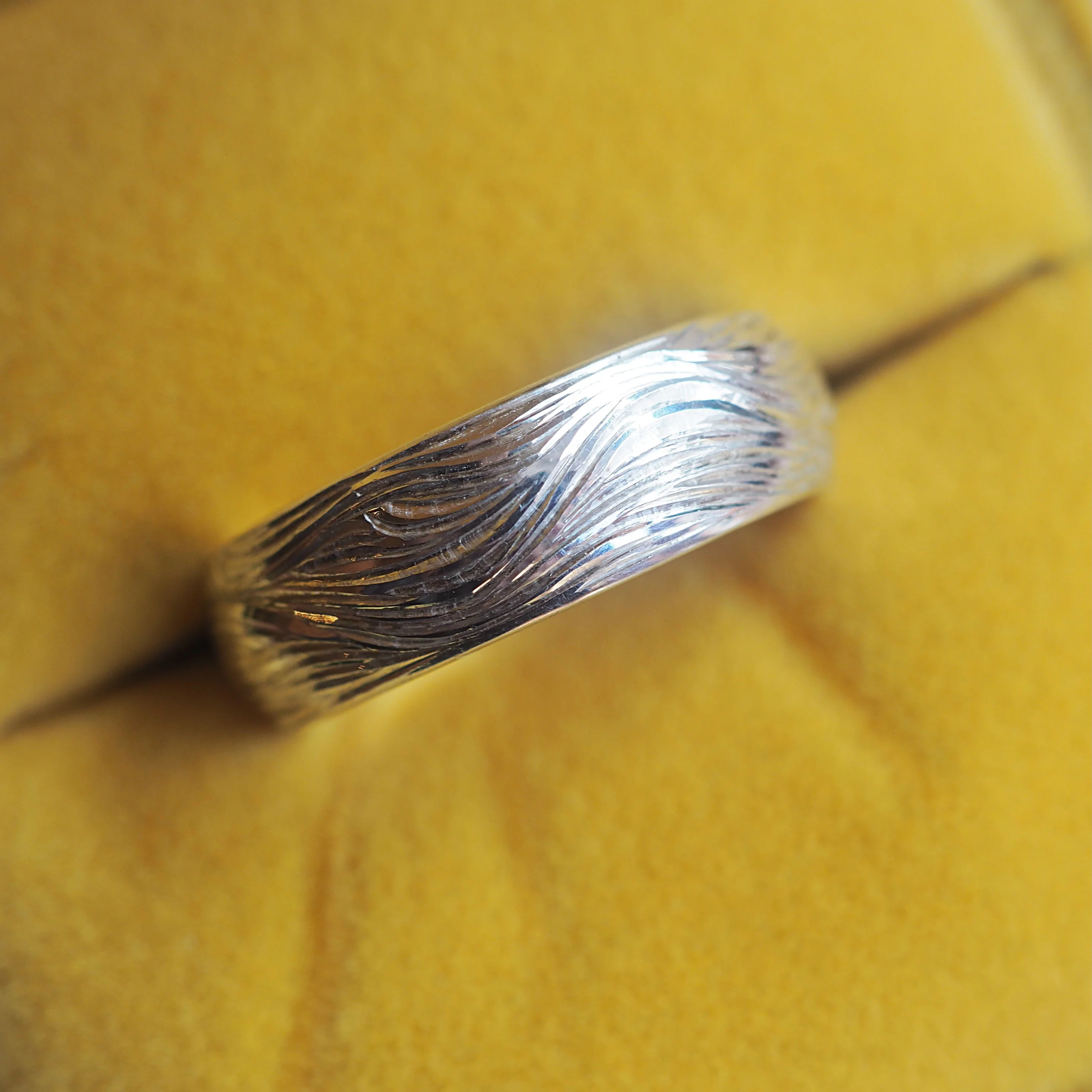 Waves of Water Wedding Band Ring